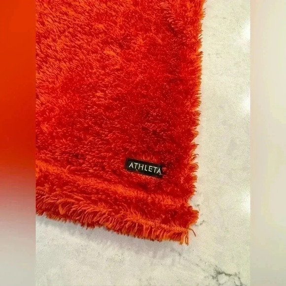 ATHLETA Polartec Sherpa Quarter Zip Sweater Sweatshirt Top Orange SIze Small S - Picture 3 of 5